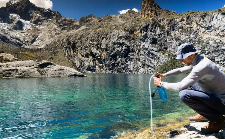 Filtre à Eau Portable De Survie - Élimine 99,99% Bactéries, 1000L Capacité - Pour Camping, Randonnée, Urgences - 0,01μm Filtration