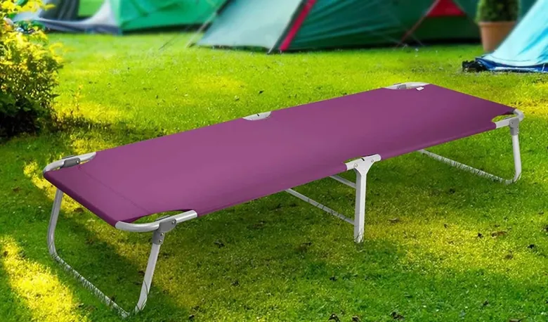lit de camping pliable pour 1 personne
