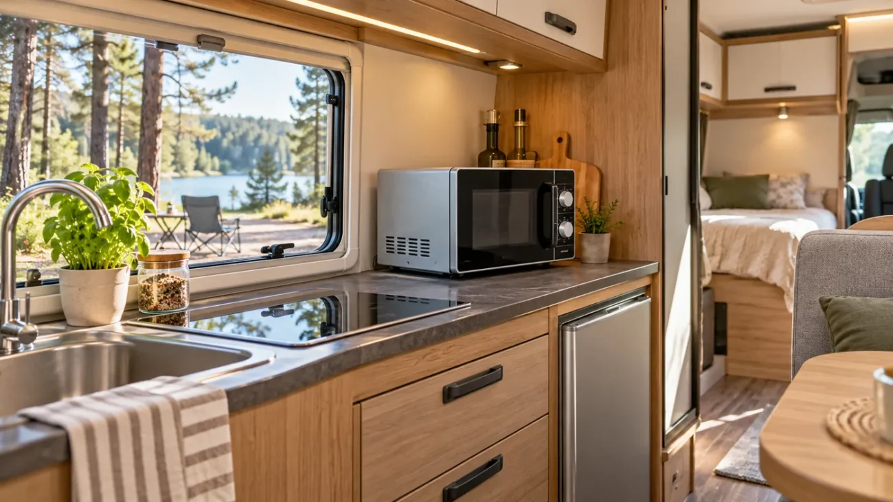 micro onde camping car caravane 2027