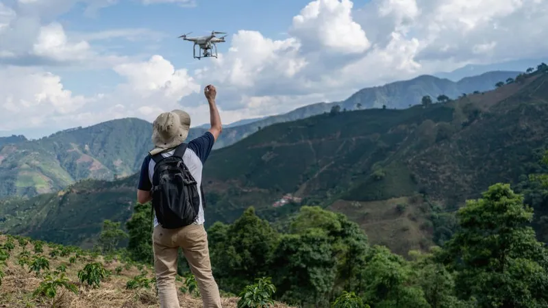 drone pour camping et randonnée