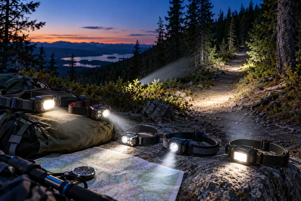 Lampes frontales rechargeables pour camping et randonnée